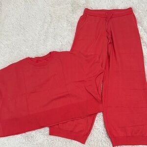 Amazon Women's Red Sweater Set